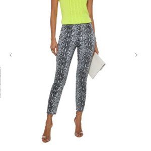 Alice + Olivia Good cropped snake-print high-rise skinny jeans